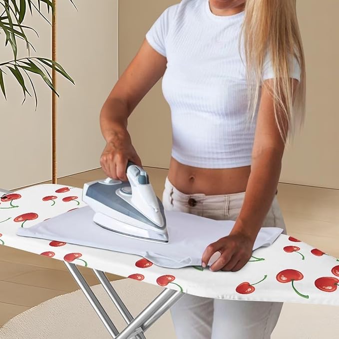 Cherry Print Durable Thick Padding Ironing Board Covers Stain Resistant Hook