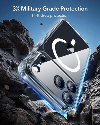 ESR for iPhone 17 Pro Max Case, Camera Control, Compatible with MagSafe, Shockproof Military-Grade Protection, Magnetic Phone Case for iPhone 17 Pro Max, Classic Hybrid Case (HaloLock), Clear