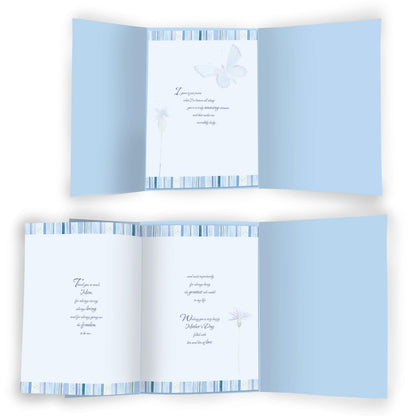 Designer Greetings Jumbo Mother’s Day Card, “With Your Laughter and Light” Blue Cornflowers (12.5 x 8.75 Inch Card with Gift Box)