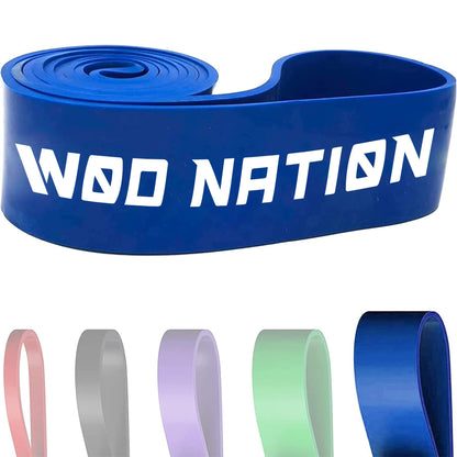WOD Nation Pull Up Assistance Bands (10-175lbs Band) - Best for Pullup Assist, Chin Ups, Resistance Bands Exercise, Stretch, Mobility Work & Serious Fitness - 41 inch Straps