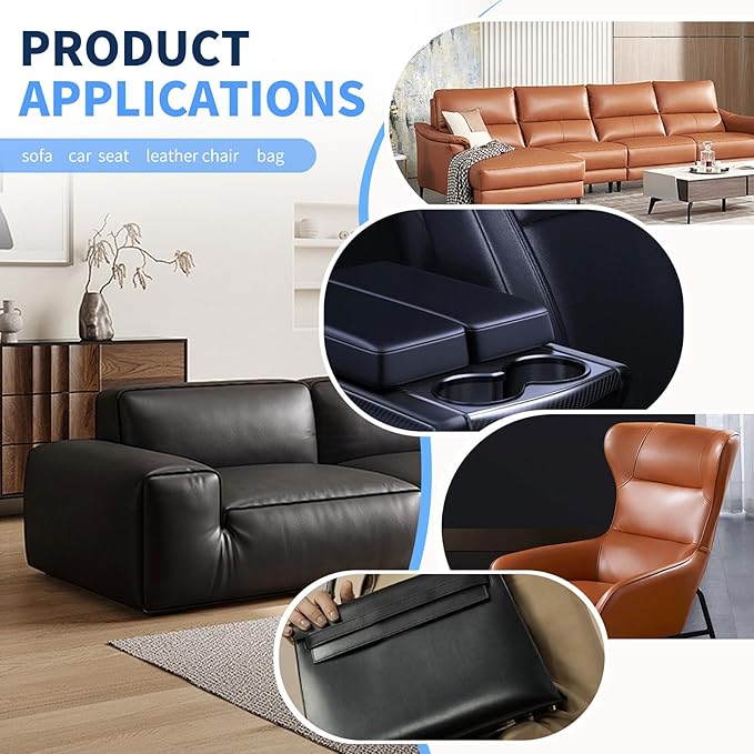 Kangshoon Leather Repair Patches, Self-Adhesive Leather Repair Tape, Stretch