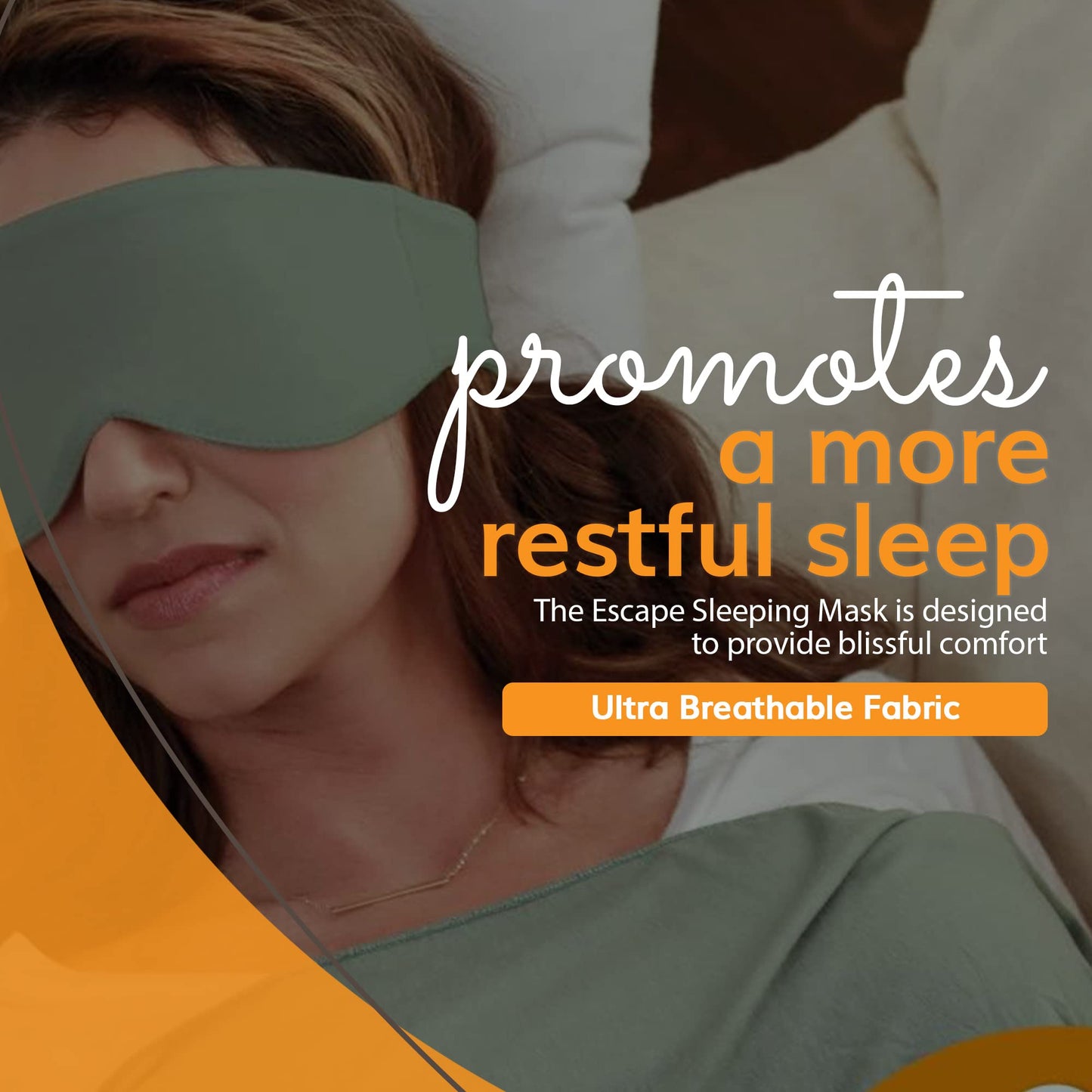 Happyluxe Escape Sleep Mask - Buttery Soft Airplane Eye Mask for Sleeping or Napping in Bed. Machine Washable. - Jet Black, Made in USA