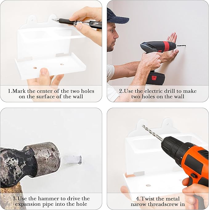 Electric Toothbrush Holder Wall Mounted, Electric Toothbrush Cord Organizer