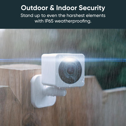 Wyze Cam OG Indoor/Outdoor 1080p Wi-Fi Smart Home Security Camera with Color Night Vision, Built-in Spotlight, Motion Detection, 2-Way Audio, Compatible with Alexa & Google, White, Free Expert Setup