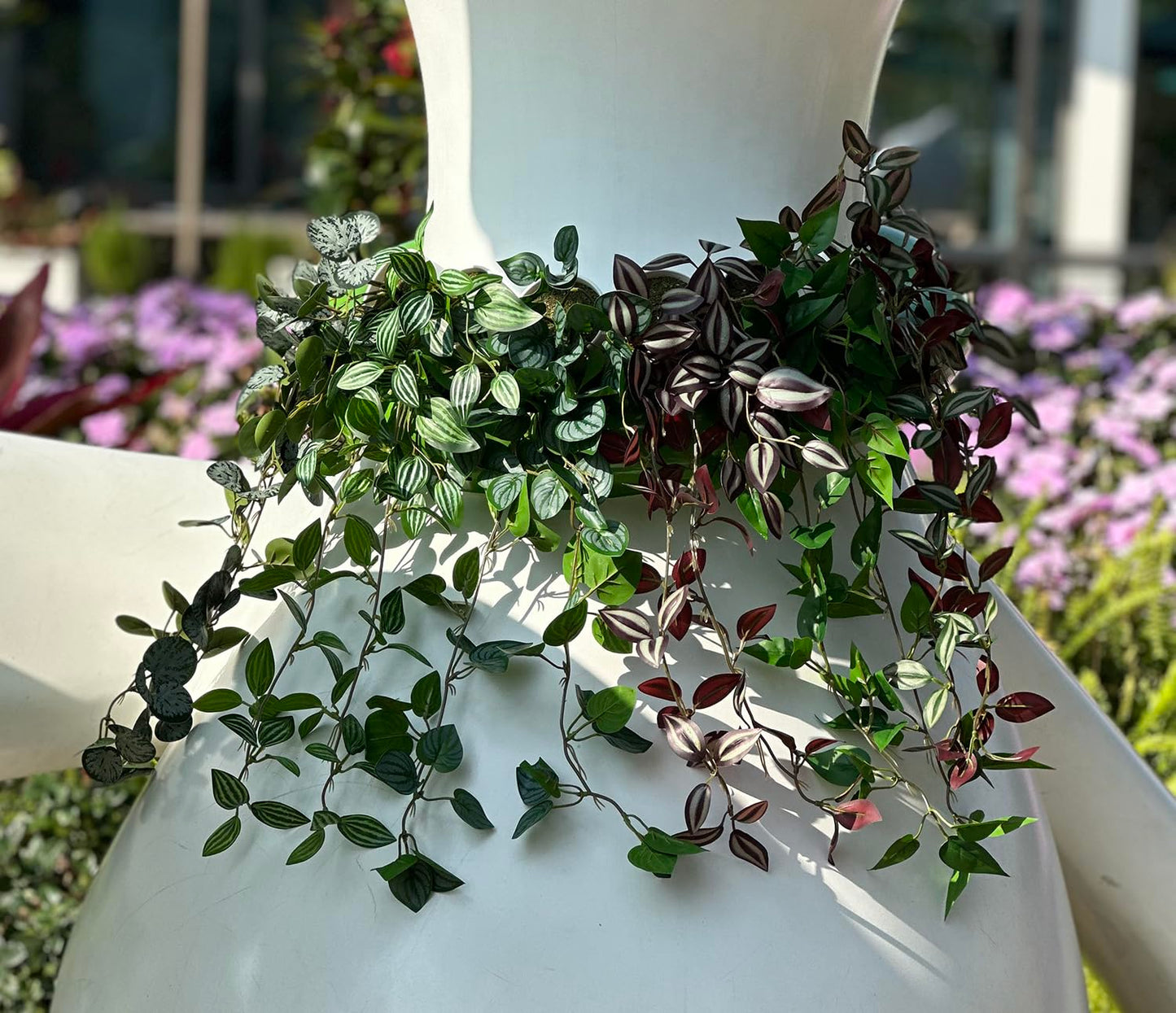 Kiko Artificial Plant Trailing with Pot 16.5" (42cm) Long Fake Table Plant for Office, Gymnasium Room, Living Room, Dinner Room, and Home Decoration, Artificial Plant for Indoors.