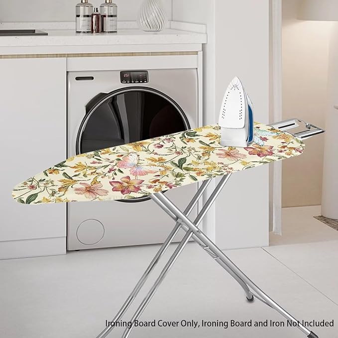 Butterfly Daisy Flower Ironing Board Pad and Cover Durable Thick Daisy Ironing