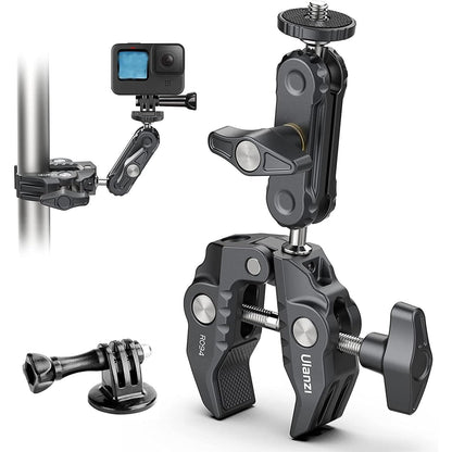ULANZI Super Clamp Camera Clamp Mount Monitor 360° Ballhead Magic Arm Double Ball Head Adapter with 1/4"-20 & 3/8"-16 Thread for Canon Nikon DSLR Camera/Gopro/LED Lights/Ronin-M/Ronin MX/Freefly MOVI