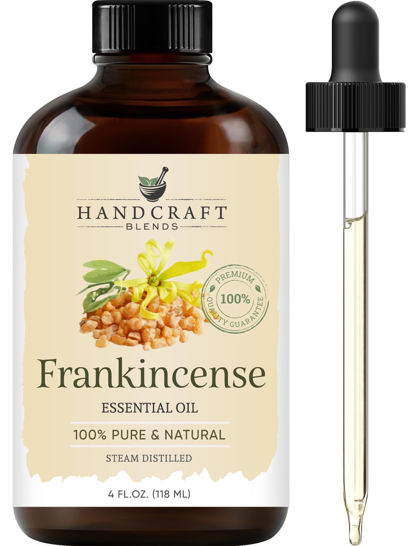 Handcraft Blends Lavender Essential Oil – Huge 4 Fl Oz – 100% Pure and Natural – Premium Grade Essential Oil for Diffuser and Aromatherapy, Skin, Massage, Candle and Soap Making Fragrance