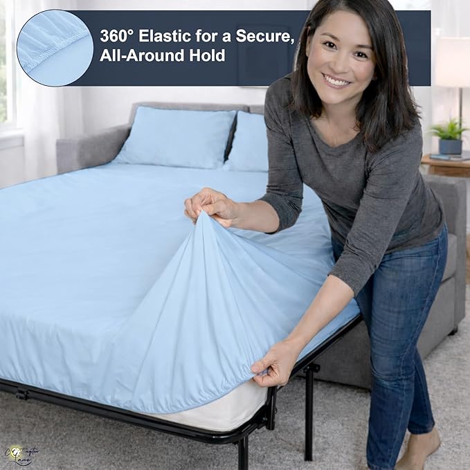 Cottington Lane Sleeper Sofa Sheets Queen Size, 4 Piece Premium Quality 100%