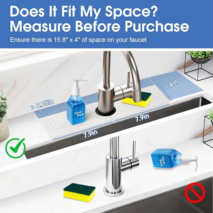 Kitchen Sink Faucet Mat, Water Absorbent Diatomite Stone Sink Tray, Diatomite
