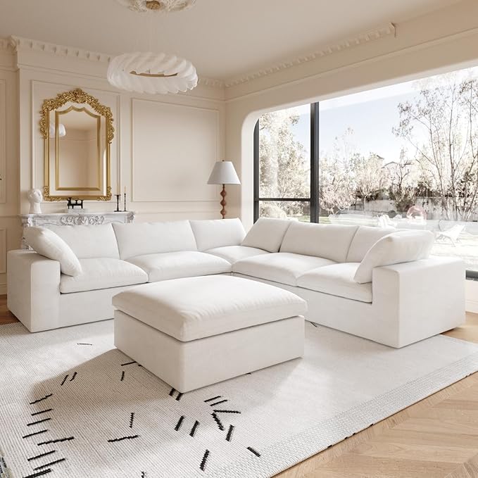 Cloud Modular Sectional Sofa Couch, Oversized Couch 6 Seater