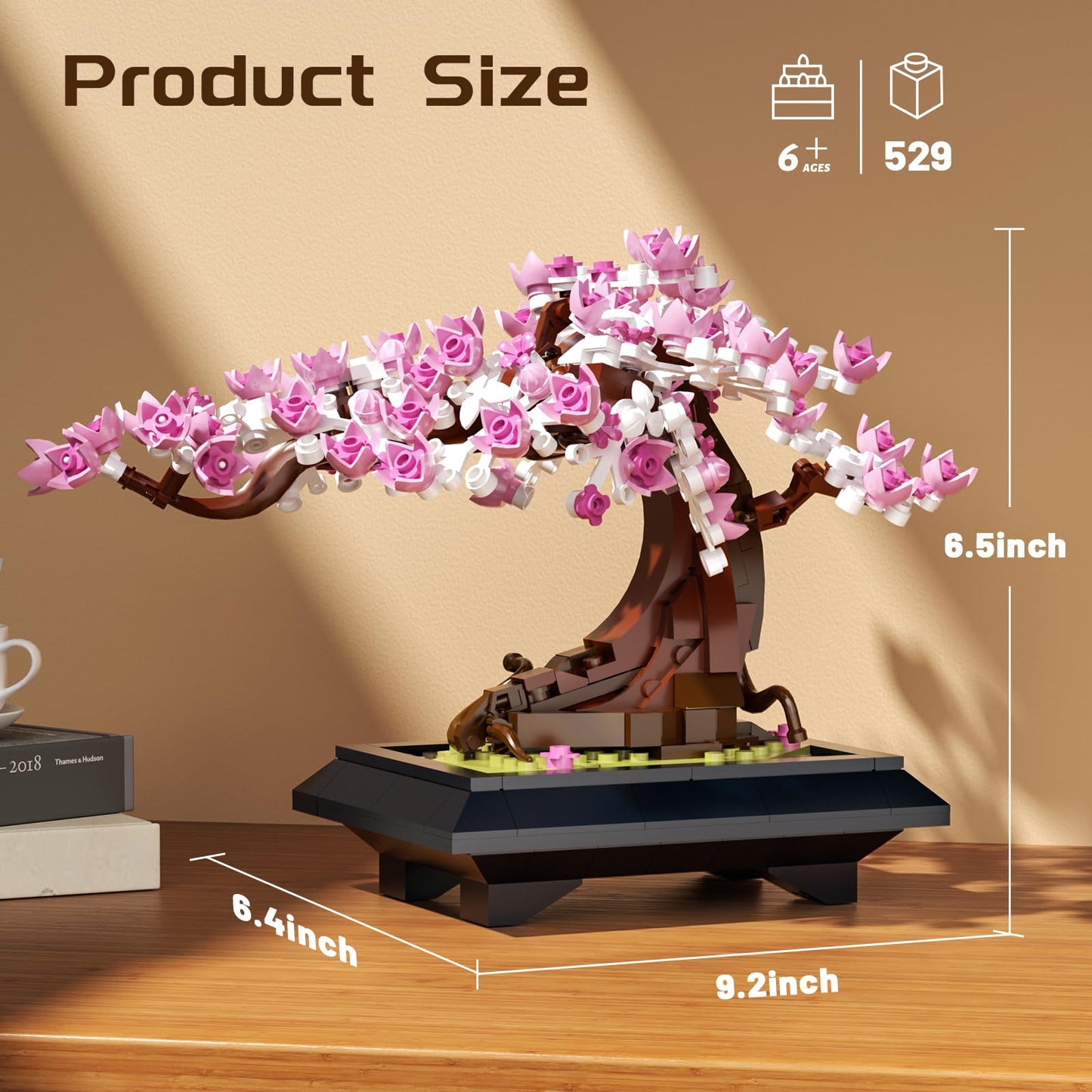 Taojiyuan Bonsai Tree Building Set, 4 in 1 Four Seasons Bonsai Tree Building Toy, Plant Collection Home Decoration Building Blocks DIY Adult Creative Gifts for Kids