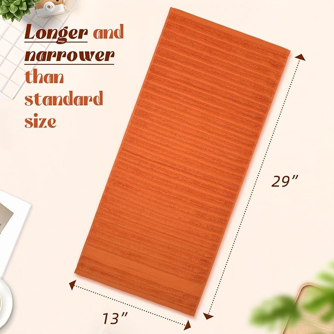 Jacquotha Orange Hand Towels Set of 2