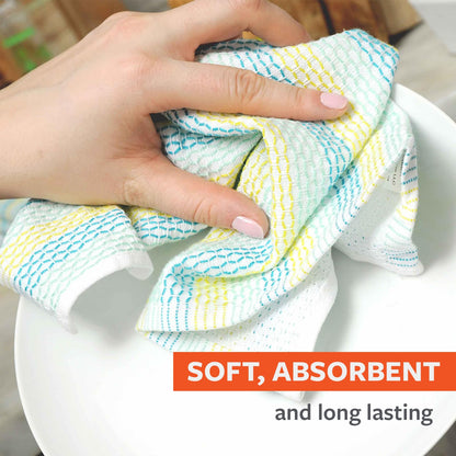 Full Circle Tidy 100% Organic Cotton Dish Cloths, Set of 3, Multicolored