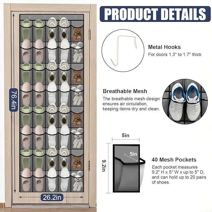 Over the Door Shoe Organizer