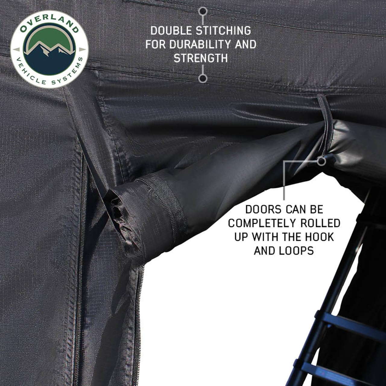 Overland Vehicle Systems XD Everest Annex Room Roof Top Tent Extension - Black Body Grey Trim (XD Everest Annex Room 2 Person)