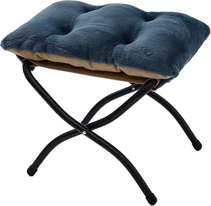 15" Folding Ottoman, Foldable Footrest Stool, Portable Small Foot Stool