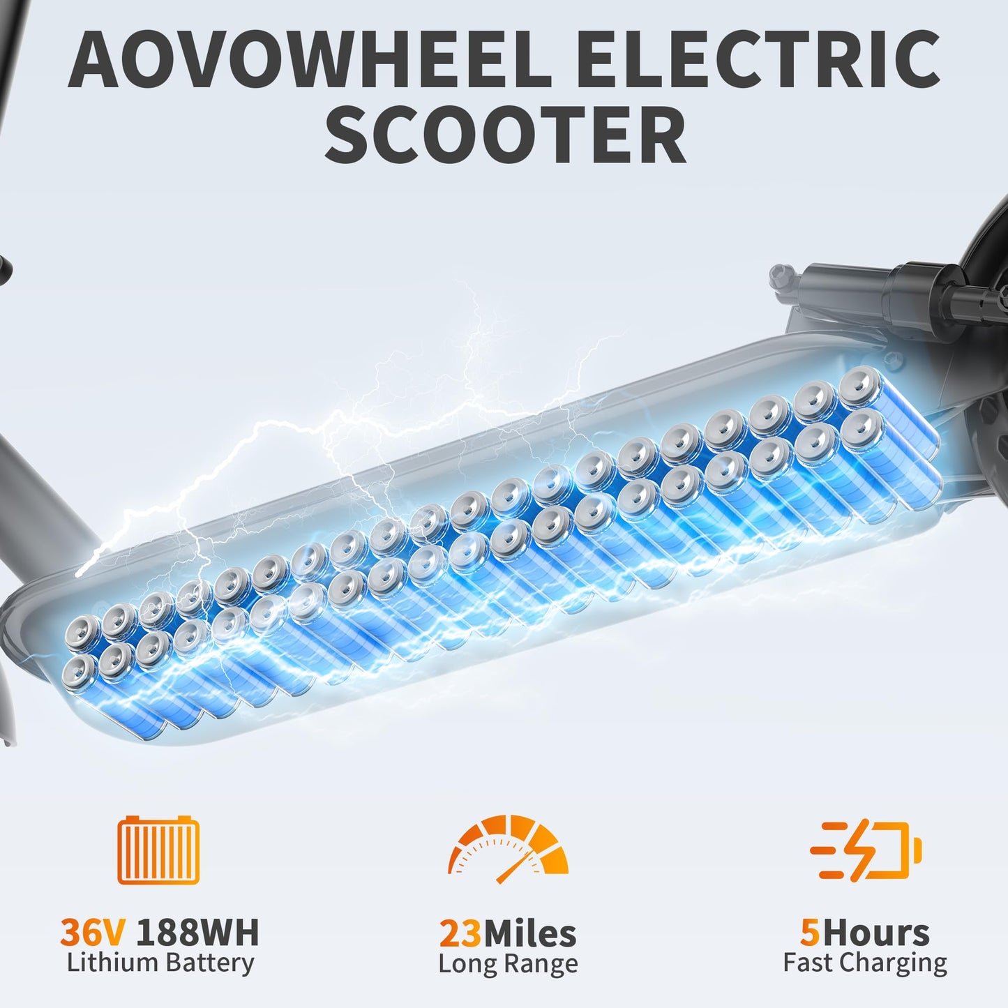 Aovowheel Electric Scooter for Adults, Folding E Scooter with 350W/500W Motor 16/24 Mph Top Speed, Max 19-23 Miles Long Range, 8.5''/10''/14''Tires Commuting Scooters with Dual Brakes System, APP