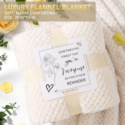 Birthday Gifts for Women, Gift Baskets for Women Self Care Spa Set, Get Well Care Package Inspirational Relaxation Mothers Day Gifts with Crochet Flower Bouquet for Mom Friend Sister