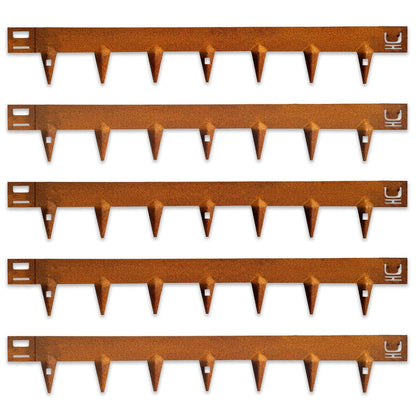 CORE EDGE Lawn Edging | Flexible Decorative Steel Edging Garden Border Edging Lawn Edging Strip Garden Border with a 65mm face Height (Corten)