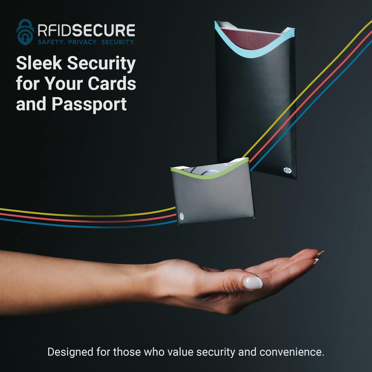 RFID Blocking Credit Card & Passport Sleeves (14 Long Side Credit Card & 4 Passport Protectors) – RFID Blocking Identity Theft Protection, Slim Design – Ideal for Travel and Everyday Use