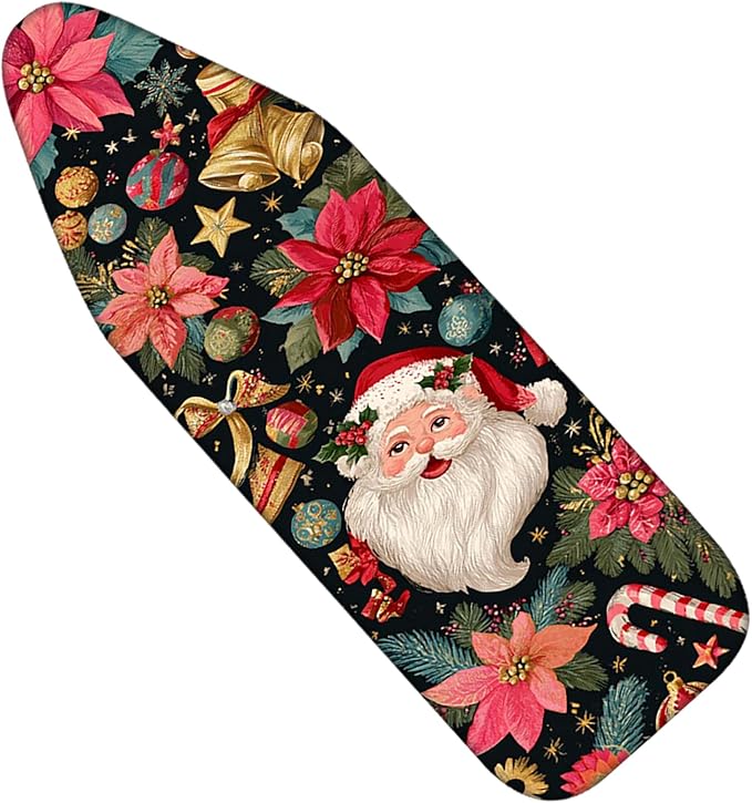 Nuxovilar Ironing Board Cover Christmas Santa Claus Pattern Polyester 15x54
