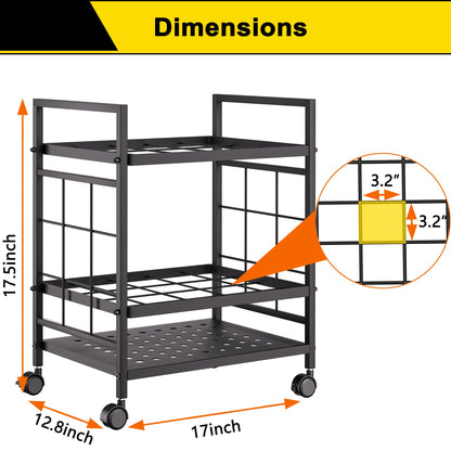Blueprint Storage Rack, Blueprint Holder with Wheels, Used for Storing Blueprint/Carpet/Map/Poster/Architectural Construction Plan, 20 Slots(3.2" x 3.2"), Silent Wheel for Home, Office, School(Black)