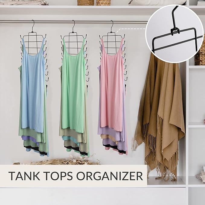 ZEDODIER 4 Pack Tank Top Hanger Space Saving, Bra Hangers