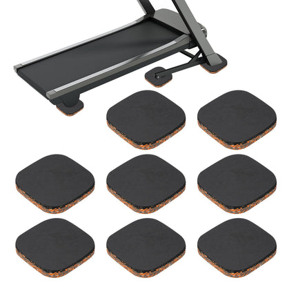 PATIKIL 8 Pcs Treadmill Mat Pads, 4x4x0.6 High Density Foam Anti Vibration Pad Sound Proof Floor Mat Exercise Equipment Mat for Carpet Protect Noise Reduction Home Gym, Black