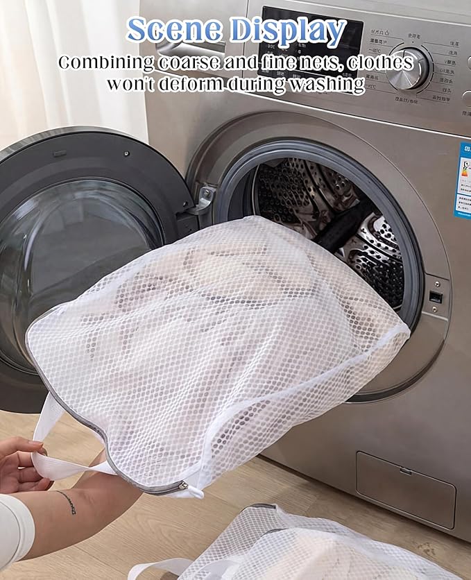 4 Pcs Mesh Hanging Laundry Bag