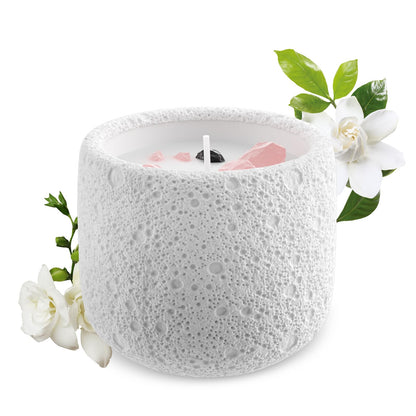 Gardenia Scented Candles Gypsum Jar Candle, Soy Candles for Home Fragrance & Decor, Ideal for Creating Relaxing Ambience & Holiday Gifting | 5.64 Oz (Gardenia)