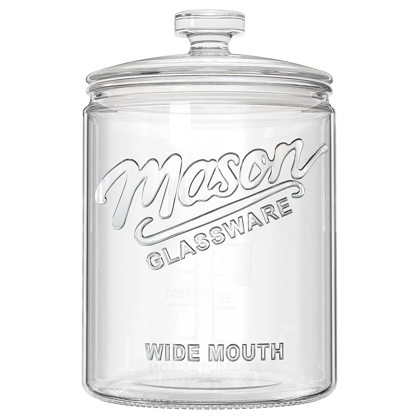 Dwbligt 1 Gallon Glass Cookie Jar with Lid Airtight, Large Wide Mouth Sourdough Starter Jar for Baked Goods - Glass Storage Container for Pantry Organizer, Laundry Room, Flour, Dog Treats, Meal Prep