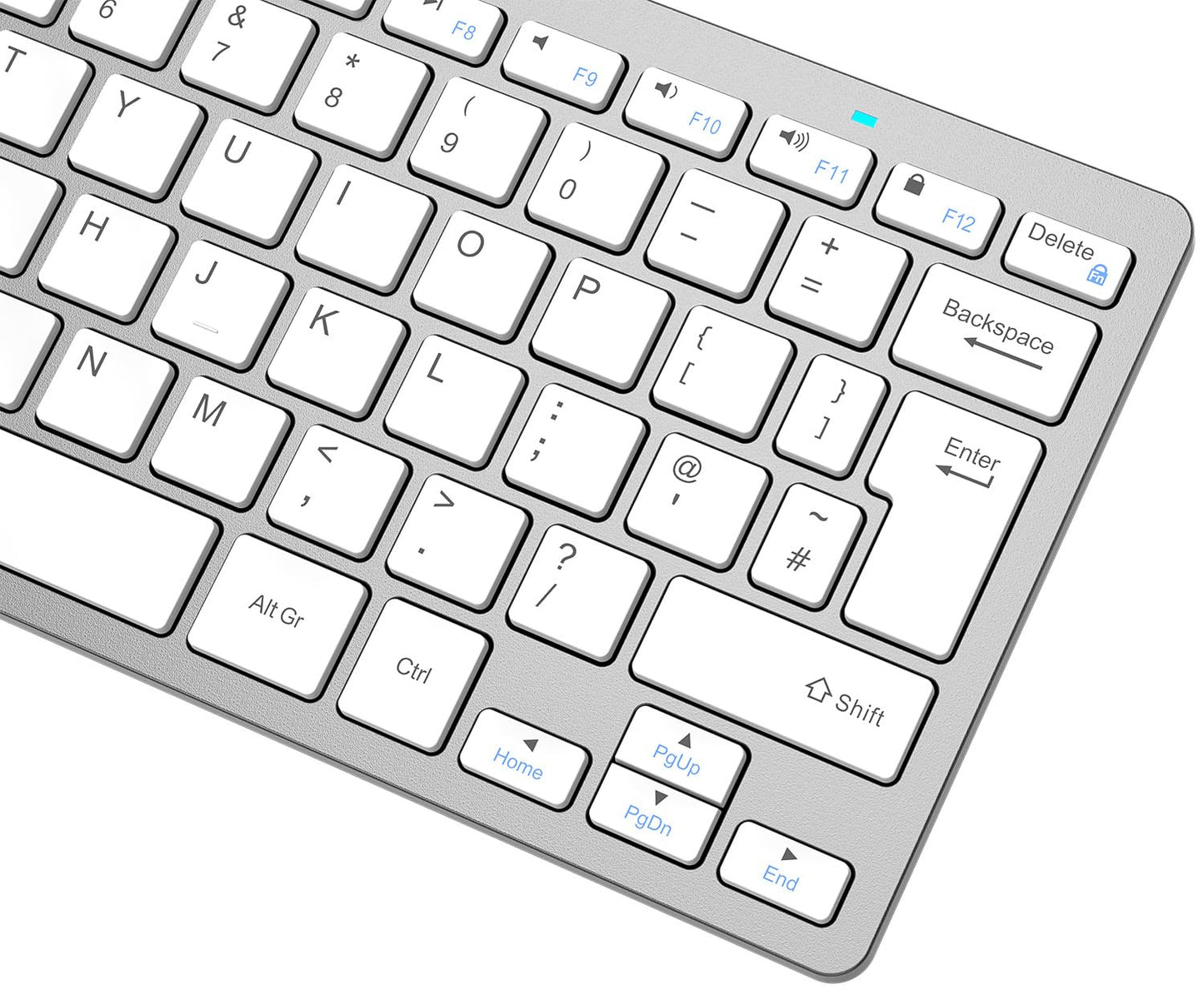 Arteck Ultra-Slim Bluetooth Keyboard Compatible with iPad 10.2-inch/Air/ 9.7-inch/Pro/Mini, iPhone and Other Bluetooth Enabled Devices Including iOS, Android, Windows, Silver