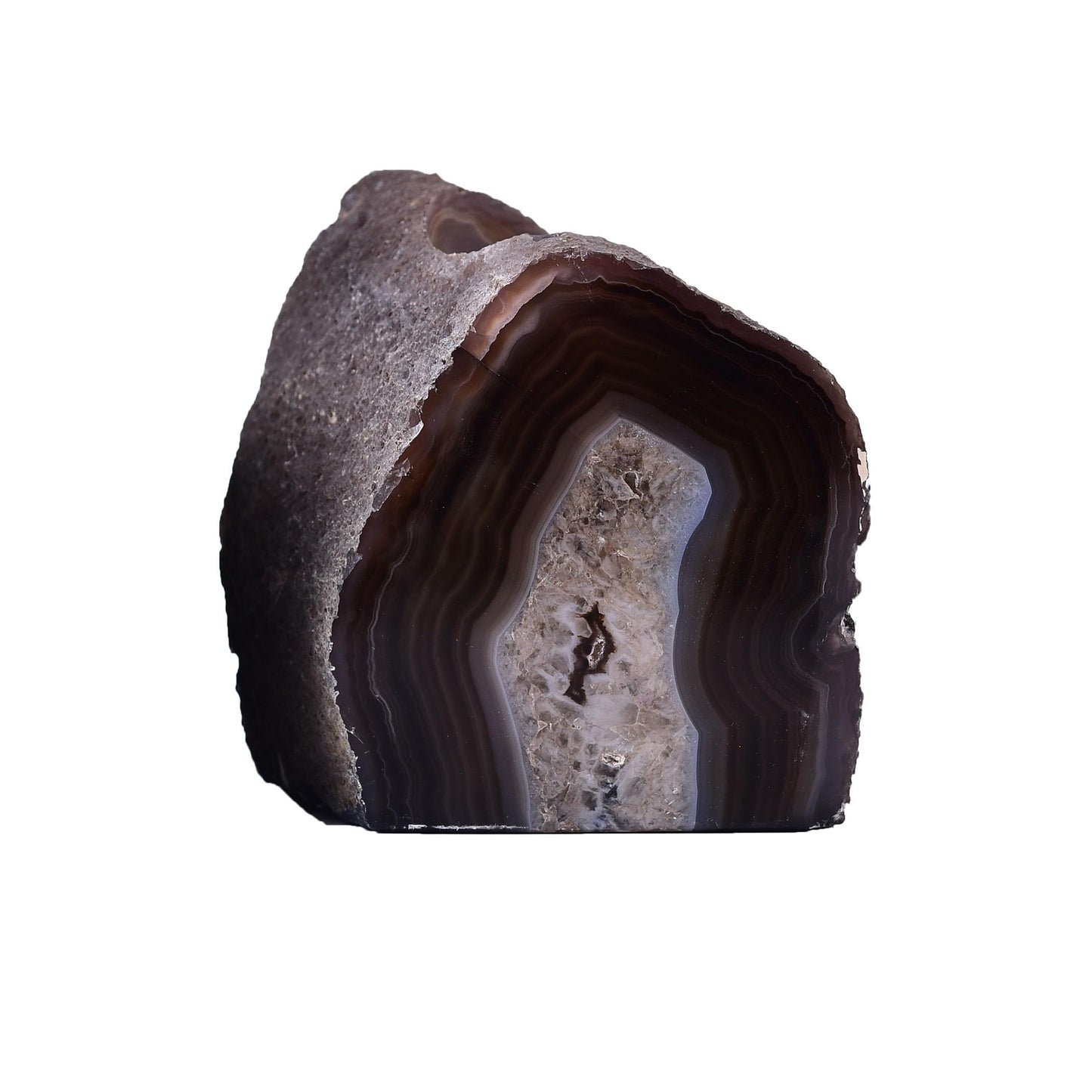 AMOYSTONE Earth Tone Agate Candle Stand 1.5-2lb, for Spa & Yoga Studio Essential Indoor Decor