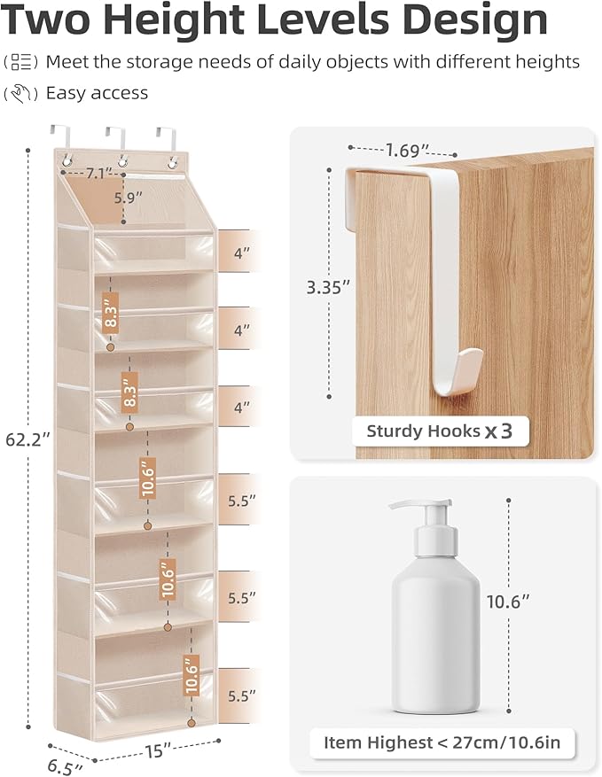 STORAGE MANIAC Over the Door Organizer Large Capacity Hanging Organizer