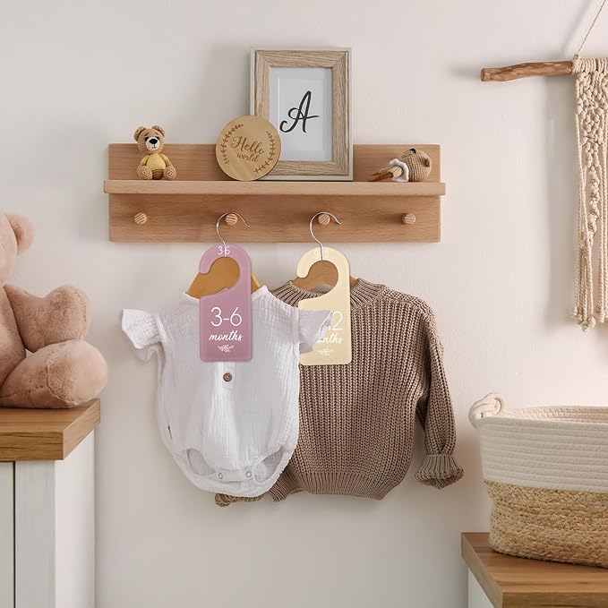 Whaline Acrylic Baby Closet Dividers Boho Hanging Acrylic Infant Clothes Hanger