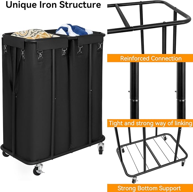 WOWLIVE Double Laundry Hamper