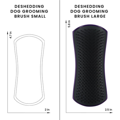 Tangle Teezer | Pet Teezer | Dual-Tier De-Shedding & Grooming Brush for Dogs | Gentle Polymer Teeth | Ideal for Double-Coated Breeds | Ergonomic & Easy Clean | Purple & Grey