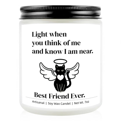 Cat Memorial Gifts for Loss of Cat, Cats Memorial Lavender Scented Candle, Loss of Cats Sympathy/Remembrance/Bereavement/Passing Away Gifts, Pet Sympathy Memory Gift