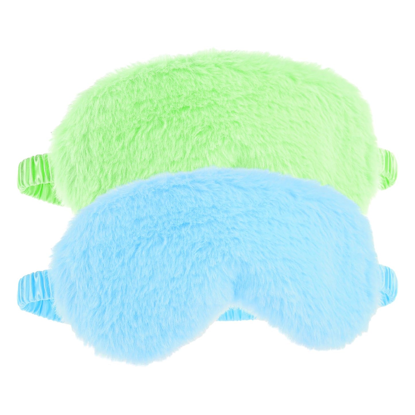 2 Pack Plush Sleeping Eye Mask Soft Plush Eye Mask Fuffy Eye Cover Comfortable Sleep Mask Blindfold Rainbow Faux Fur Eye Shade for Women, Men and Kids Travel Nap Sleeping 565488_2_3pL1H9vJ3