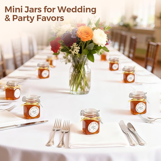 ComSaf 4 oz Glass Jars with Lid, Spice Jars, Small Mason Jar, Canning Jar