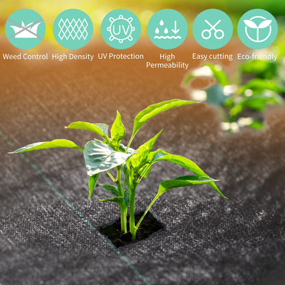 EXTRAEASY 6ft x 300 ft Garden Weed Barrier Landscape Fabric Heavy Duty,Weed Blocker Fabric, Geotextile Fabric Under Gravel,Garden Tarp to Prevent Weeds, Landscaping Fabric, Driveway Fabric