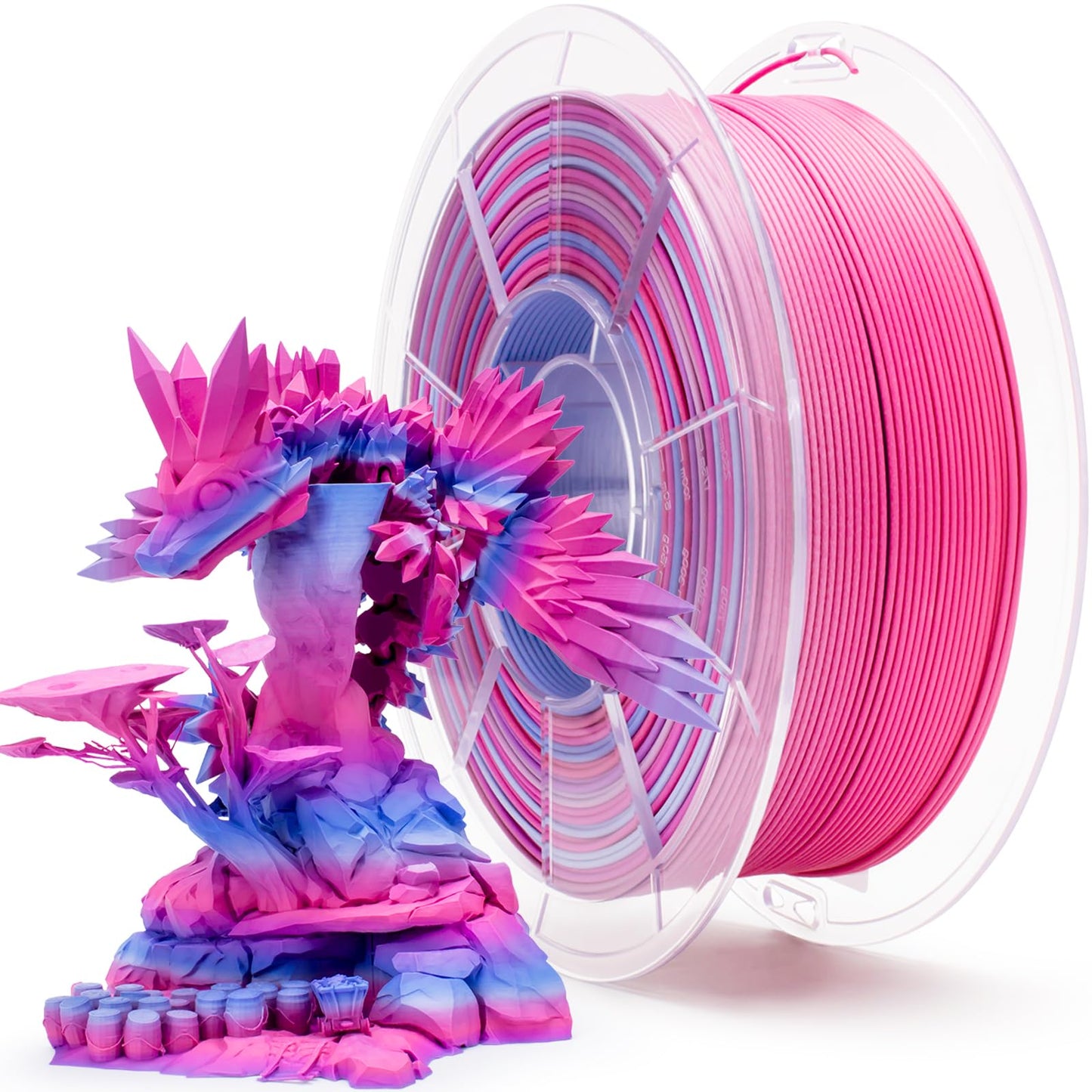 ZIRO Matte Gradient PLA Filament 1.75mm, Matte Multicolor 3D Printer Filament, Fit Most FDM 3D Printers, Dimensional Accuracy +/-0.03mm, 1KG Spool, Dreamy Dusk