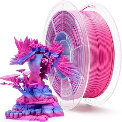 ZIRO Matte Gradient PLA Filament 1.75mm, Matte Multicolor 3D Printer Filament, Fit Most FDM 3D Printers, Dimensional Accuracy +/-0.03mm, 1KG Spool, Dreamy Dusk