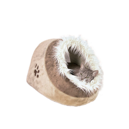 Trixie Dog Minou Cushy and Cuddly Cave, Polyester, 41 x30 x50 cm, Beige/ Brown