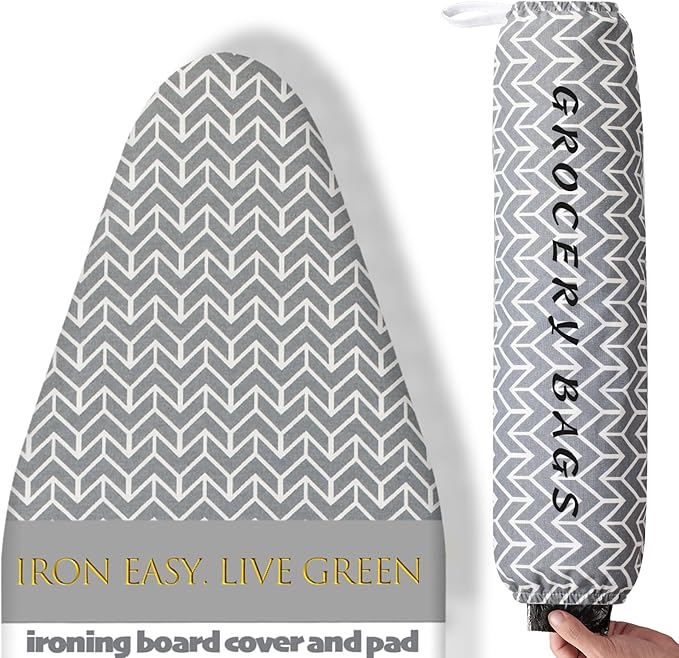 BNDX Ironing Board Cover and Pad 18" x 49" – Scorch-Proof, Tension Fit