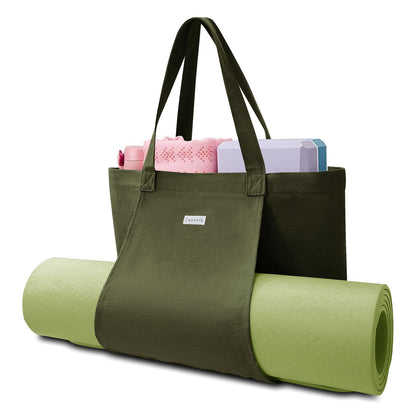 Cwokarb Yoga Mat Bag, Yoga Bags and Carriers Fits All Your Stuff, Yoga Tote Bag for Gym, Pilates, Workout, Beach, Travel and Office