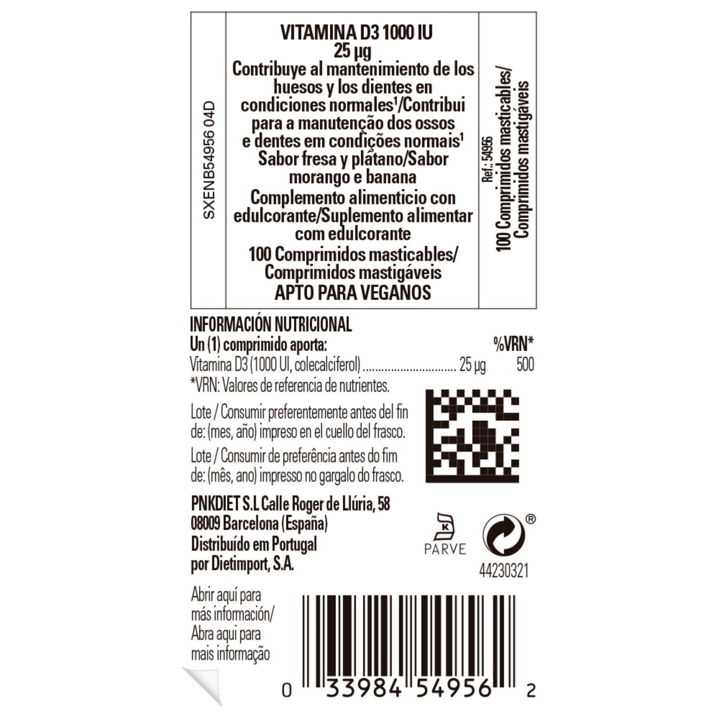 Solgar Vitamin D3 1000 IU (25 µg) Chewable Tablets - Pack of 100 - For Healthy Bones, Teeth and Muscle Function - Immunity - Gluten Free