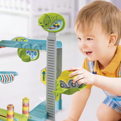 Clementoni 17404 Fun Garage Baby Track For Toddlers, Ages 18 Months Plus, Multi-Coloured