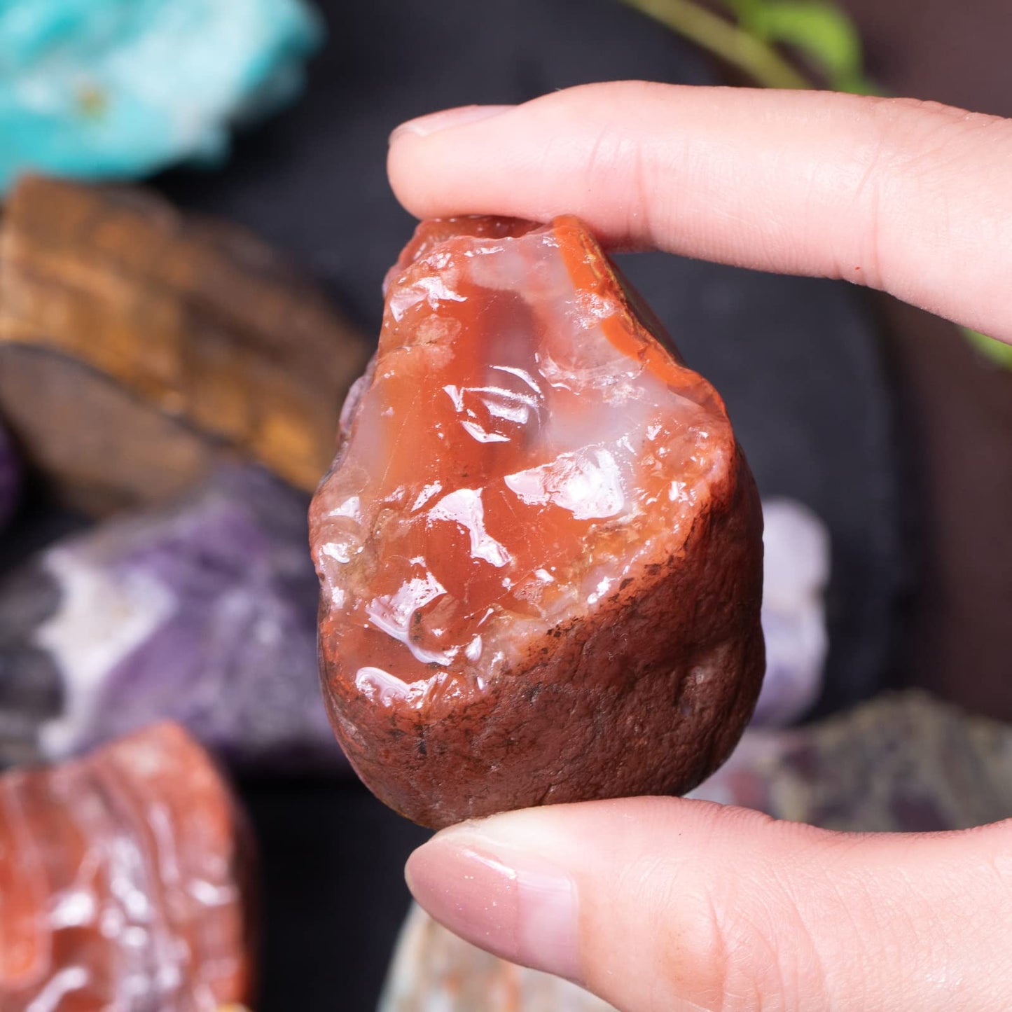 FORBY 3 lbs Bulk Rough Madagascar Stones Mix - Large 1" Natural Raw Stones Crystal for Tumbling, Cabbing, Fountain Rocks, Decoration,Polishing, Wire Wrapping, Wicca & Reiki Crystal Healing